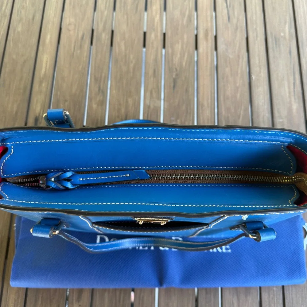 Dooney & Bourke Small Lexington Shopper Tote Blue Leather Bag BQUNC2342 BUBU - Picture 12 of 12